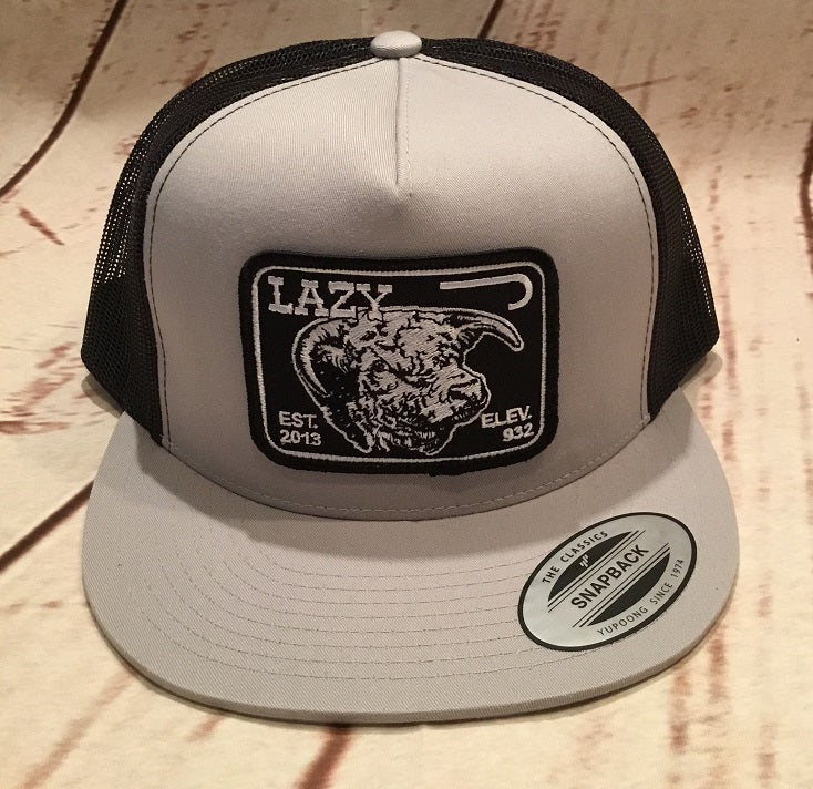 Trucker Southern and Gray | J Lazy Girls Mesh Cap Elevation Patch Boutique Hereford Black